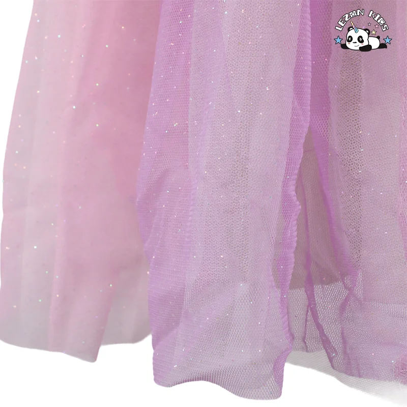 LEZONKIDS - Summer Sweet Girls' Sleeveless Sequin Princess Ball Gown Tulle Dress ODM Children's Party Dress